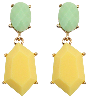 Yellow Green Two Tone Facet...