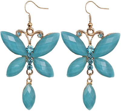 Blue Butterfly Rhinestone F...