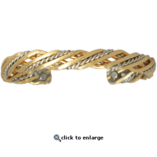 Sergio Lub Copper Magnetic Bracelet Brushed Trellis 533