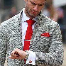 Red Knitted Wool Tie by Tyler & Tyler