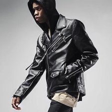 Lucas Neoprene Moto Jacket by Members Only