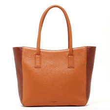 Warren – Classic Tote Brown and Cognac Color-Block – Susu Handbags