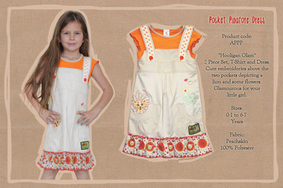 Girls Pocket Pinafore Dress