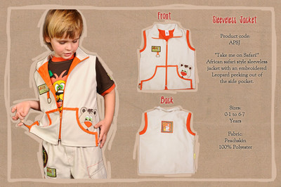 Boys Leopard Sleeveless Safari