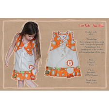 Girls Little Lion Pocket Dress