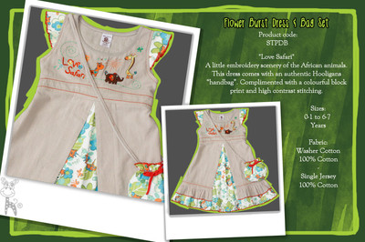 Flower Burst Dress & Bag Set