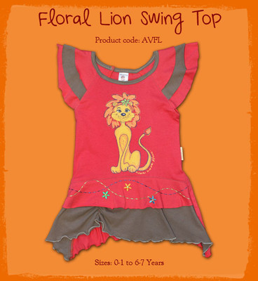 Floral Lion Swing Top