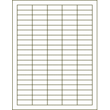 1-1/2 x 1/2 (1.5 x 0.5) Sheet Label Angled Corner