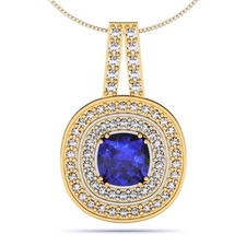 Cushion Diamond Pendant | 1.40 Carat Cushion Pendant with Diamonds