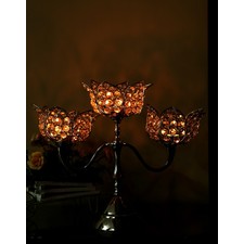 Buy Handmade Crystal-Metal Beaded Natural Candle Holder Online At Rajrang