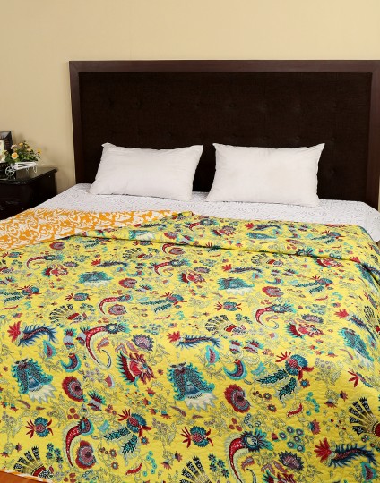 Buy Lemon Yellow Cotton Flo...