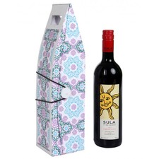 Buy Floral Printed White Hand Made Paper Wine Bottle Holder Online At Rajrang