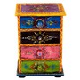 Buy Red Metal Wood Four Drawers Painted Drawer Set Online At Rajrang