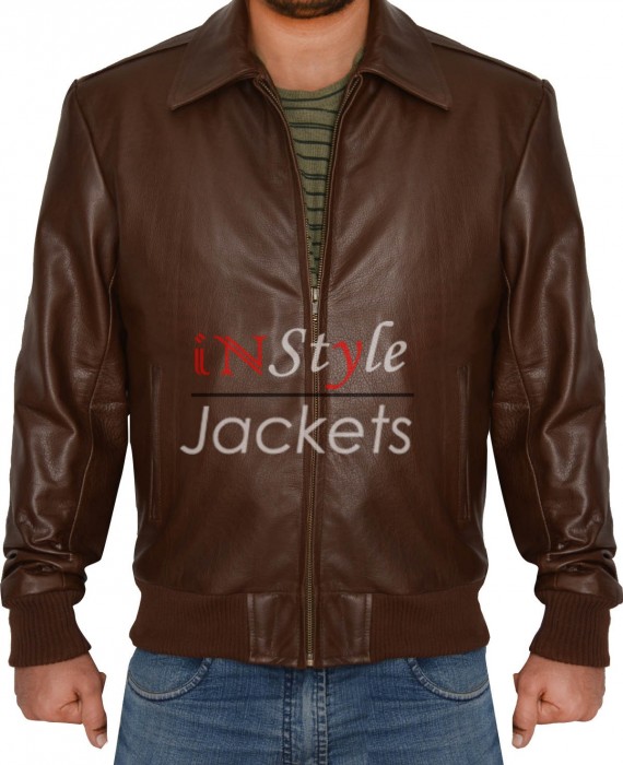 Fonzie Happy Days Brown Lea...