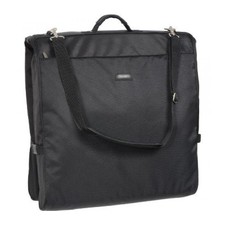 WallyBags 45 Inch Framed Garment Bag with Shoulder Strap, Black, One Size