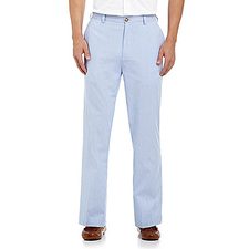 Roundtree & Yorke Flat-Front Yarn-Dye Pants