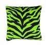 Zebra Synthetic Square Pillow Color: Lime