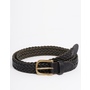 ASOS Super Skinny Leather Plaited Belt In Black