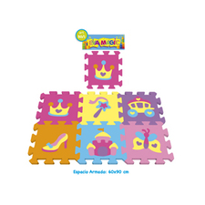 Set piso goma eva nena, diseño de princesas