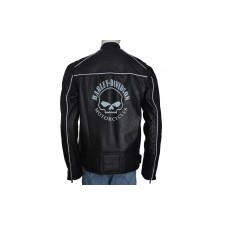Harley Davidson Willie G Reflective Skull Motorcycle Black Jacket