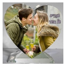 תמונה בקריסטל צורת לב