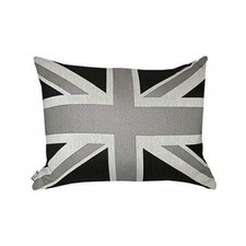 Urban Loft by Westex Union Jack Cushion, 18 by 24-Inch, Black/White