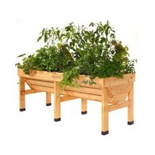 Small VegTrug Elevated Garden with Easy to Build Wooden Frame, fitted membrane liner, and built-in drainage.