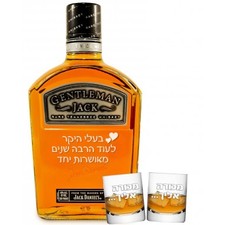 מארז וויסקי גנטלמן גק עם חריטה