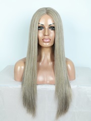 Gray Middle Parting Synthet...