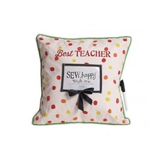 Transpac Home and Garden Autograph Teacher Pillow with Photo Pocket