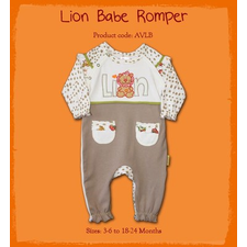 Lion Babe Romper,Unisex,One Piece, 3-6 ,6-12, 12-18 Months, 100% Cotton ,Animal Themed