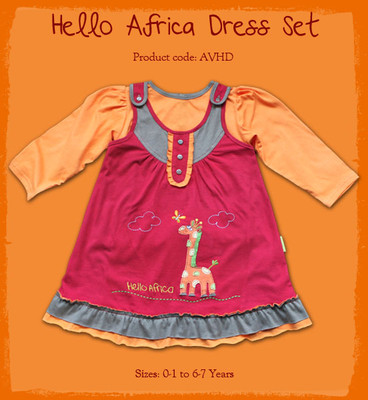NWT,Girls Hello Africa Dres...