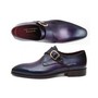 Patina Single Monkstrap Purple Leather Shoes