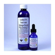 8 Oz of 35% Food Grade Hydrogen Peroxide the Best on the Market with Free 1 Ounce Dropper Bottle filled with H2o2 by Trinity Nutralab