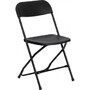 Plastic Folding Chairs Black - 10 Pack
