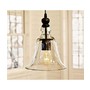 Ecopower 1 Light Vintage Hanging Big Bell Glass Shade Ceiling Lamp Pendent Fixture