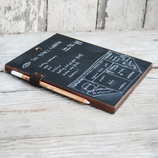 Chalkboard Pad: Reclaimed wood and leather. from Peg and Awl