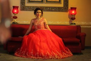 Party Gown With One Shoulde...