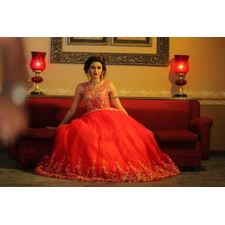 Party Gown With One Shoulder Glittering