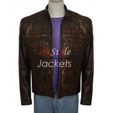 Tom Cruise Brown Distressed Leather Jacket