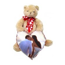 דובי חום עם כרית לב