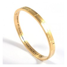 צמיד לאישה ציפוי זהב עם צריבה