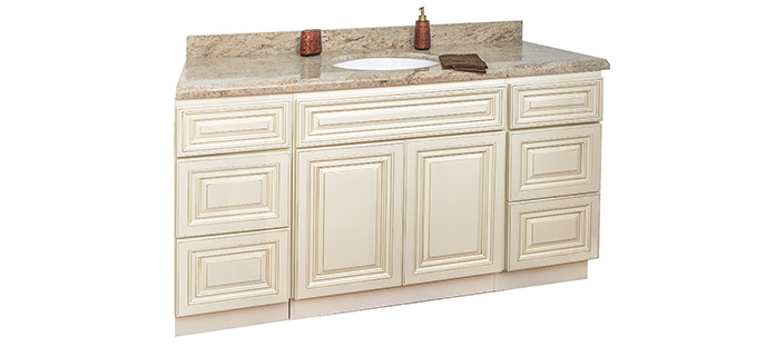 ANTIQUE WHITE BATHROOM CABI...
