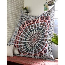 Cotton Printed Mandala Tapestry at Rajrang.com