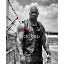 Dwayne Johnson Fast 8 Movie Leather Vest