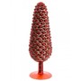 13.5 Glass Pine Cone Table Top Red (Pack of 4)