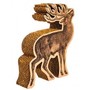 10 Glittered Reindeer Table Decor Brown Gold (Pack of 6)