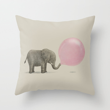 Jumbo Bubble Gum  Throw Pillow