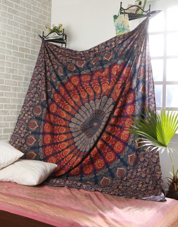 Buy Cotton Navy Blue Floral...