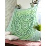 Buy this beautiful cotton green printed mandala tapestry online from rajrang.com at just $23.45.